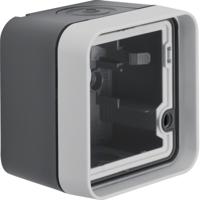 Berker Opbouwbak 1-voudig grijs - thumbnail