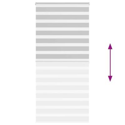 VidaXL Zebra rolgordijn 105x200 cm stofbreedte 100,9 cm lichtgrijs VidaXL Zebra rolgordijn 105x200 cm stofbreedte 100,9 cm lichtgrijs