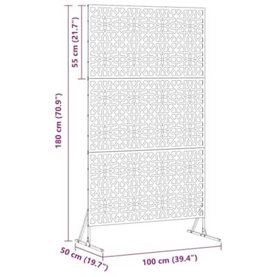 VidaXL Privacyscherm zwart 100 x 50 x 180 cm staal