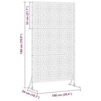 VidaXL Privacyscherm zwart 100 x 50 x 180 cm staal - thumbnail