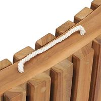 Ligbed met inklapbare tafel massief teakhout - thumbnail
