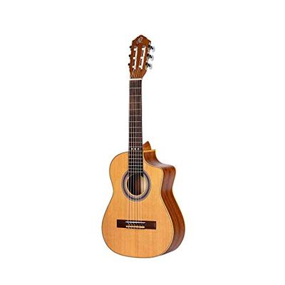 Ortega RQC25 Requinto Series Natural 1/2-formaat klassieke gitaar met gigbag