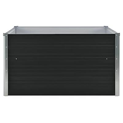 Plantenbak verhoogd 100x100x45cm gegalvaniseerd staal antraciet Plantenbak verhoogd 100x100x45cm gegalvaniseerd staal antraciet