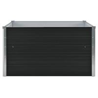 Plantenbak verhoogd 100x100x45cm gegalvaniseerd staal antraciet - thumbnail