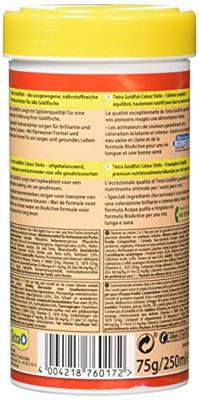 Tetra Goldfish Colour Sticks 250ml - Compleet Voeder voor Goudvissen met Kleurversterking & Immuniteitsboost