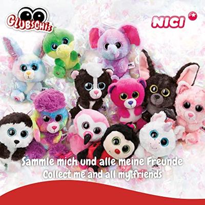 Nici glubschis pluchen knuffel liggende hond lollidog, 15cm