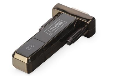Digitus DA-70156 tussenstuk voor kabels USB 2.0 D-Sub 9 Male Zwart - thumbnail