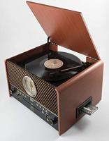 GPO Chesterton 5 In 1 Vintage Entertainment System Turntable USBRecording Wooden - thumbnail