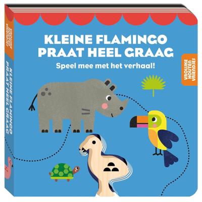 Vrolijke houten vriendje - Kleine flamingo praat heel graag (Hardback)