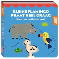 Vrolijke houten vriendje - Kleine flamingo praat heel graag (Hardback) - thumbnail