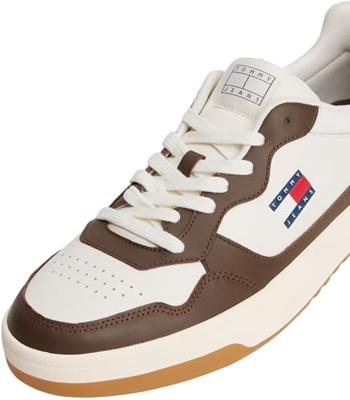 Tommy Hilfiger TJM cupsole 0LI ivory brown Wit maat 42