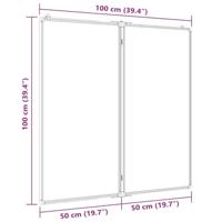 Whiteboard magnetisch inklapbaar 100x100x1,7 cm aluminium - thumbnail
