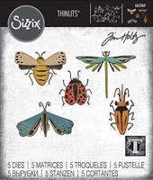Sizzix • tim holtz thinlits die set funky insects 5pcs - thumbnail