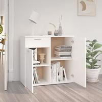 Dressoir 80x36x75 cm bewerkt hout wit - thumbnail