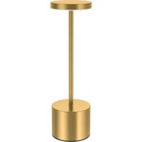 LED Tafellamp Draadloos Oplaadbaar - Brinton Zentor - Aanpasbare Lichtkleur 3000K-4000K-6500K - Spatwaterdicht IP44 - USB-C - Goud - thumbnail