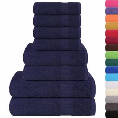 VidaXL 8-delige handdoekenset frogn 360 g/m² marineblauw VidaXL 8-delige handdoekenset frogn 360 g/m² marineblauw
