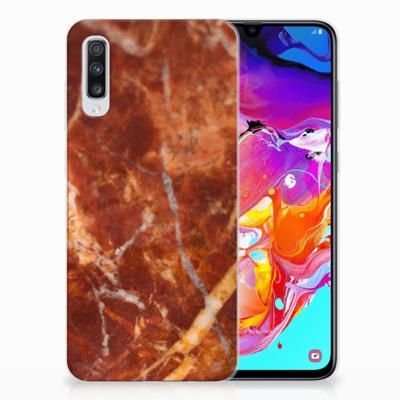 Samsung Galaxy A70 | TPU | Siliconen hoesje | Marmer Bruin