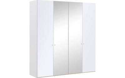 Goossens Kledingkast Easy Storage Ddk, Kledingkast 203 cm breed, 220 cm hoog, 2x glas draaideur en 2x spiegel draaideur midden Goossens Kledingkast Easy Storage Ddk, Kledingkast 203 cm breed, 220 cm hoog, 2x glas draaideur en 2x spiegel draaideur midden