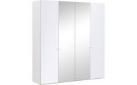 Goossens Kledingkast Easy Storage Ddk, Kledingkast 203 cm breed, 220 cm hoog, 2x glas draaideur en 2x spiegel draaideur midden - thumbnail