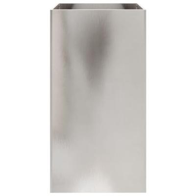 VidaXL Plantenbak 42x38x75 cm roestvrij staal zilverkleurig