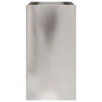 VidaXL Plantenbak 42x38x75 cm roestvrij staal zilverkleurig - thumbnail