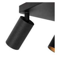 Lucide CLUBS - Plafondspot - 4xGU10 - Zwart - thumbnail