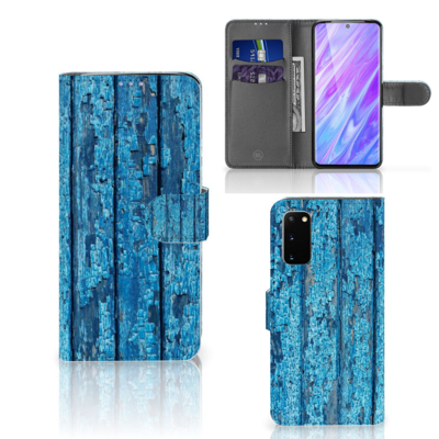 Samsung Galaxy S20 | Book Style Case | Wood Blue