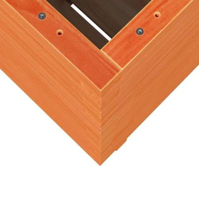 Plantenbak 50x50x72,5 cm massief grenenhout wasbruin