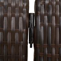 Kamerscherm 3 panelen poly rattan bruin - thumbnail