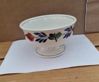 Boerenbont Fruitschaal op voet rond 16 cm aardewerk - thumbnail