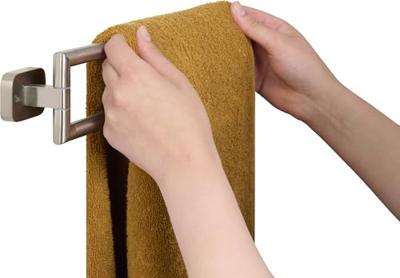 Ben Mykanto handdoekhouder geborsteld nikkel