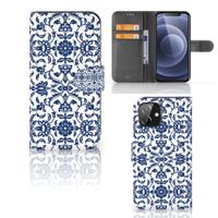 iPhone 12 | 12 Pro (6.1") Hoesje Flower Blue - thumbnail