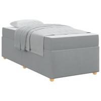 Bedframe met matras Lichtgrijs 80 x 200 cm Stof - thumbnail