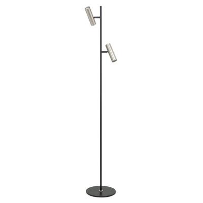 Highlight VloerlampTrend 2-lichts zwart met nikkel - V4732.30