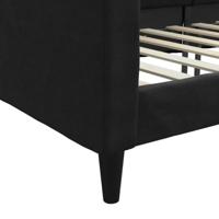 Slaapbank 90x200 cm stof zwart - thumbnail