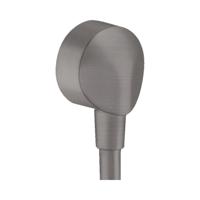 Muuraansluitbocht FixFit E HansGrohe Zonder Terugslagklep Geborsteld Zwart Chroom - thumbnail