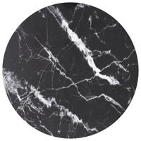 VidaXL Tafelblad ø50x0,8 cm gehard glas met marmeren design zwart - thumbnail