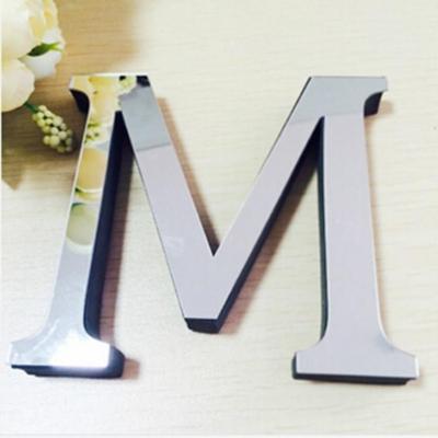 2 PC'S Home Decoratie creatieve persoonlijkheid Engelse letters acryl spiegel 3D DIY muur stickers (M)