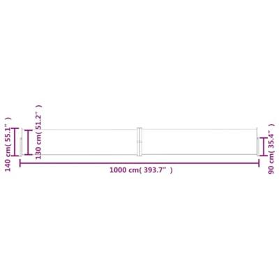 Windscherm uittrekbaar 140x1000 cm crmekleurig Windscherm uittrekbaar 140x1000 cm crmekleurig