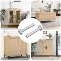 VidaXL Slotschroef effen 2 pcs zilver m6 x 35 mm staal - thumbnail