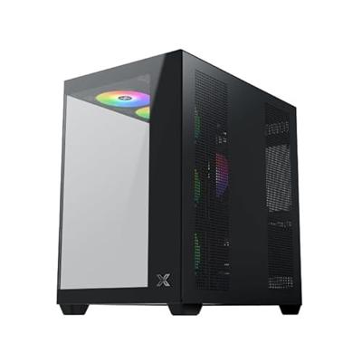 PC-behuizing - XIGMATEK - Aqua V AIR - Cube - ATX - Gehard glas - ARGB - Zwart