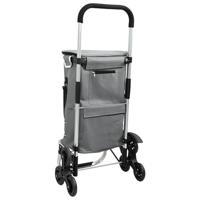 VidaXL Winkel trolley grijs 47 x 39 x 100,5 cm oxford stof - thumbnail