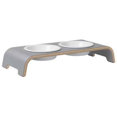 dogBar® Honden voerbar Wooden, grey, Maat: S-Large dogBar® Honden voerbar Wooden, grey, Maat: S-Large
