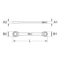 KS Tools 5034403 503.4403 Dubbele ringsleutel Sleutelbreedte (inch) 1/2 - 7/16 - thumbnail