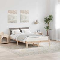 Bedframe Bruin en taupe 120 x 200 cm Massief grenenhout - thumbnail