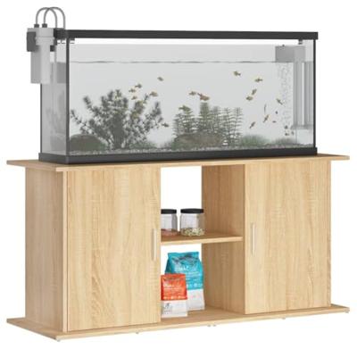 Aquariumstandaard 121x41x58 cm bewerkt hout sonoma eikenkleurig - thumbnail