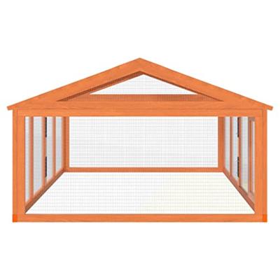 VidaXL Dierenren 200x112,5x74 cm massief grenenhout bruin