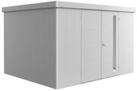 Biohort Neo 3D metalen tuinhuis zilver 348x292 cm met dubbele deur- Plat dak- Metaal- Biohort - thumbnail