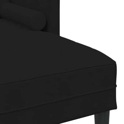 Bankstel met kussen Zwart Polyester