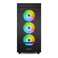 Sharkoon Rebel C50 Black RGB midi tower behuizing - thumbnail